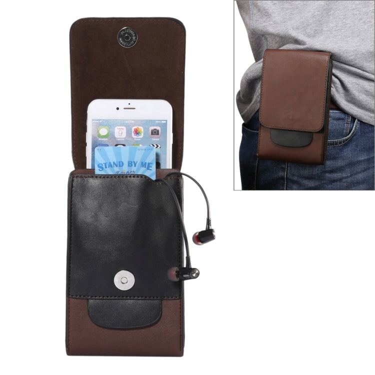 6,3 Zoll und darunter Universelle Crazy Horse Texture 3 Beutel Vertikales Flip-Lederetui mit Gürtelloch und Kletterschnalle für Galaxy Note 8, Sony, Huawei, Meizu, Lenovo, ASUS, Cubot, Oneplus, Oukitel, Xiaomi, DOOGEE, Vkworld und andere Smartphones
