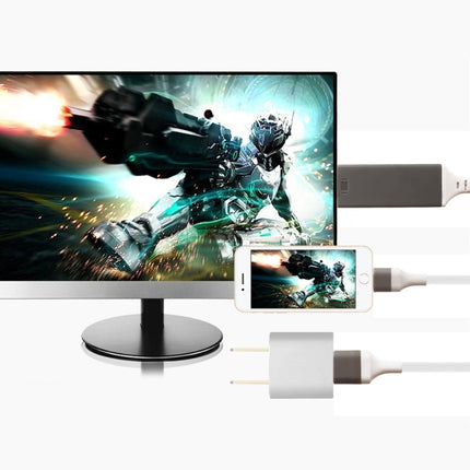 8 Pin Male to HDMI & USB Male Adapter Cable, Length: 2m, 8 Pin Male