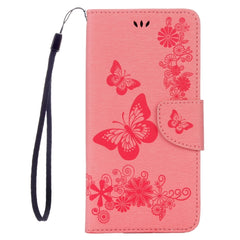 For iPhone 8 Plus & 7 Plus   Butterflies Embossing Horizontal Flip Leather Case with Holder & Card Slots & Wallet & Lanyard, For 8P & 7P