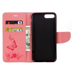 For iPhone 8 Plus & 7 Plus   Butterflies Embossing Horizontal Flip Leather Case with Holder & Card Slots & Wallet & Lanyard, For 8P & 7P