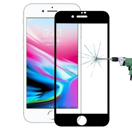 For iPhone 8 / 7 0.26mm 9H Surface Hardness 3D Explosion-proof Full Screen Carbon Fiber Soft Edges Tempered Glass Screen Film, For iPhone 8 / 7