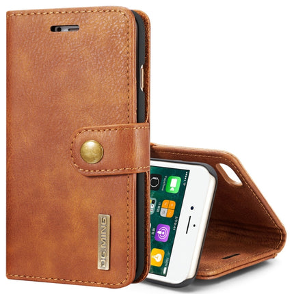DG.MING Schutzhülle für iPhone 8 &amp; 7, Crazy Horse-Textur, horizontales Flip, abnehmbare magnetische Schutzhülle mit Halterung, Kartenfächern und Geldbörse, iPhone 8 &amp; 7