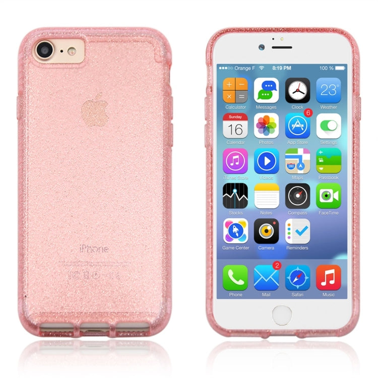 For iPhone 8 & 7 Flash Powder Translucent Shockproof Protective Case