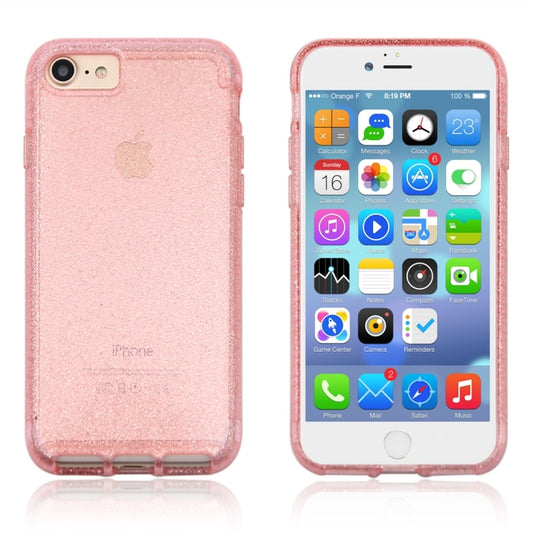 For iPhone 8 & 7 Flash Powder Translucent Shockproof Protective Case