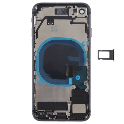 Akku-Rückabdeckung mit Seitentasten, Vibrator, Lautsprecher, Klingelton, Summer, Einschalttaste, Lautstärketaste, Flexkabel und Kartenfach für iPhone 8, für iPhone 8, für iPhone 8 (vollständige Montage)