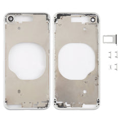 Transparent Back Cover with Camera Lens & SIM Card Tray & Side Keys for iPhone 8, For iPhone 8 (Transparent White), For iPhone 8 (Transparent Gold)