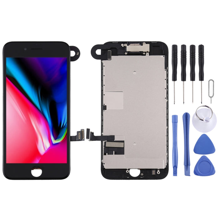 LCD Screen include Front Camera for iPhone 8, i8 White with Front Camera, i8 Black with Front Camera