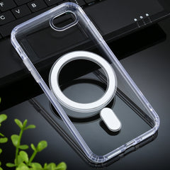 For iPhone SE 2020 / 8 Magsafe Case Simple Magnetic Ring All-inclusive Clear Crystal Acrylic PC +TPU Shockproof Case, For iPhone SE 2020