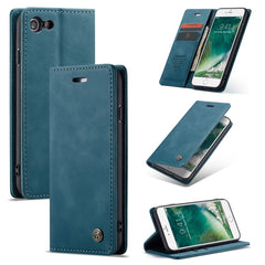 CaseMe-013 - Funda de piel con tapa horizontal multifuncional retro esmerilada para iPhone 7/8, con ranura para tarjetas, soporte y billetera, para iPhone 7/8