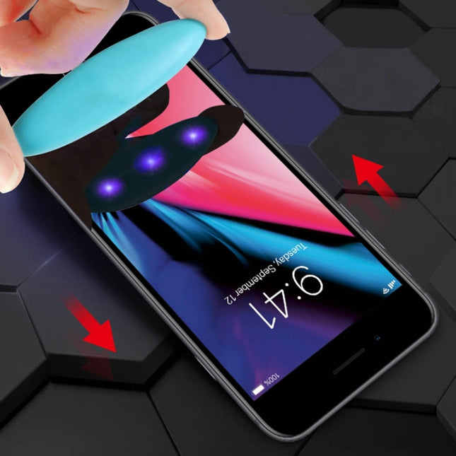 Película de vidrio templado de pantalla completa con pegamento completo y curvado con líquido UV para iPhone 6/7/8, para iPhone 8