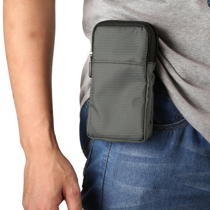 Multifunktionale Casual Sport Handy Doppelreißverschluss Hüfttasche Diagonaltasche für Smartphones mit 6,9 Zoll oder weniger