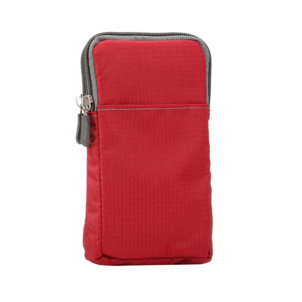 Multifunktionale Casual Sport Handy Doppelreißverschluss Hüfttasche Diagonaltasche für Smartphones mit 6,9 Zoll oder weniger