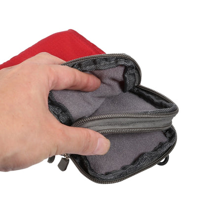 Multifunktionale Casual Sport Handy Doppelreißverschluss Hüfttasche Diagonaltasche für Smartphones mit 6,9 Zoll oder weniger