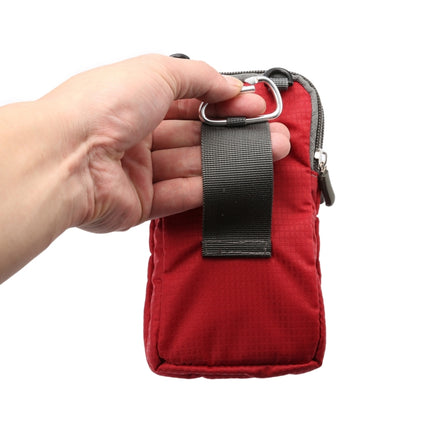Multifunktionale Casual Sport Handy Doppelreißverschluss Hüfttasche Diagonaltasche für Smartphones mit 6,9 Zoll oder weniger