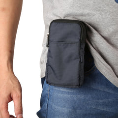 Multi-function Casual Sport Mobile Phone Double Zipper Waist Pack Diagonal Bag for 6.9 Inch or Below Smartphones