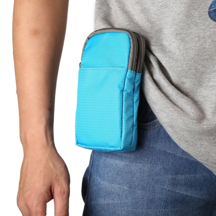 Multifunktionale Casual Sport Handy Doppelreißverschluss Hüfttasche Diagonaltasche für Smartphones mit 6,9 Zoll oder weniger