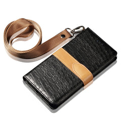 Splicing Color Crocodile Texture PU Horizontal Flip Leather Case for iPhone 7 / 8, with Wallet & Holder & Card Slots & Lanyard, For iPhone 7 / 8