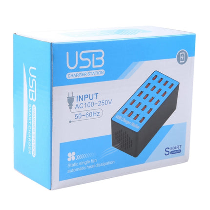 WLX-A5+ 100 W Ladestation mit 20 USB-Anschlüssen, automatisch zugewiesenes intelligentes Ladegerät mit LED-Stromanzeige, EU-Stecker, WLX-A5+ EU-Stecker, WLX-A5+ UK-Stecker, WLX-A5+ US-Stecker