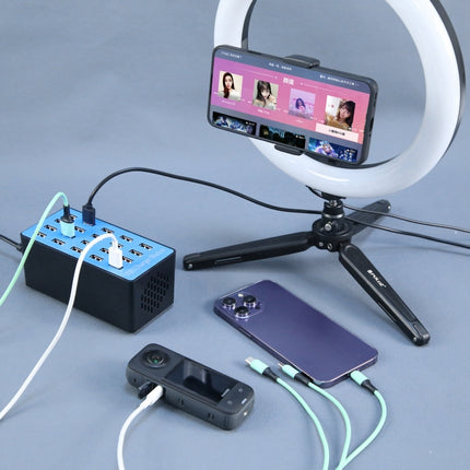 WLX-A5+ 100 W Ladestation mit 20 USB-Anschlüssen, automatisch zugewiesenes intelligentes Ladegerät mit LED-Stromanzeige, EU-Stecker, WLX-A5+ EU-Stecker, WLX-A5+ UK-Stecker, WLX-A5+ US-Stecker