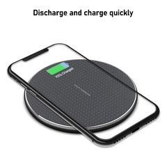 K8 15W Aluminum Alloy Round Desktop Wireless Charger with 1m Type-C Fast Charging Cable, K8