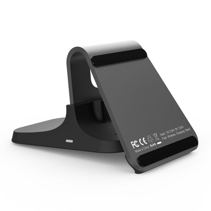 Cargador inalámbrico HAMTOD M5 de 15 W con diseño de bobina doble inteligente y soporte estándar Qi con luz indicadora, compatible con carga rápida, M5 negro, M5 plateado