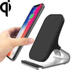 HAMTOD M5 15W Intelligent Dual Coil Design Qi Standard Holder Wireless Charger with Indicator Light, Support Fast Charging, M5 Black, M5 Silver