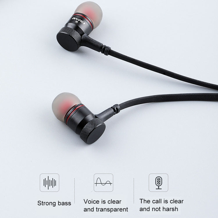 awei G10BL Outdoor Sports Fashion Neck Hanging Design Stereo Bass Bluetooth Earphone, Built-in Mic