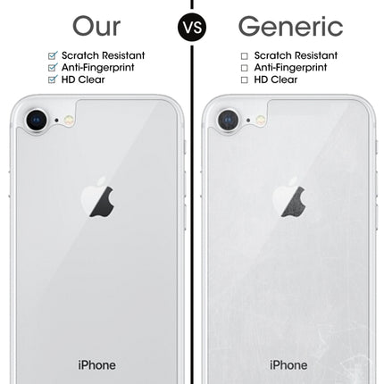 For iPhone 8 & 7 0.3mm 9H Surface Hardness 2.5D Curved Edge Explosion-proof Premium Tempered Glass Back Screen Protector, For 8 & 7