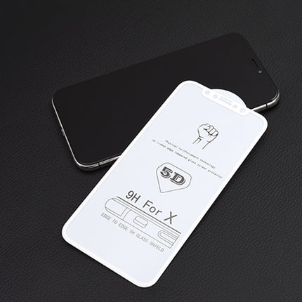 For iPhone 8 / 7 9H 5D White Full Glue Full Screen Tempered Glass Film, For iPhone SE 2020 / 8 / 7 (White) (1 PC)