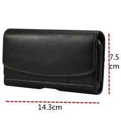 Funda de cuero para teléfono móvil de 4,8 pulgadas con banda elástica de piel de cordero para hombre, universal, para colgar en la cintura, con ranura para tarjetas