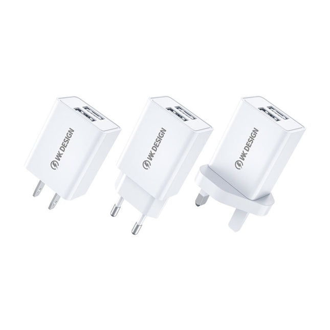 WK WP-U119 10W Dual USB Ports Travel Charger Power Adapter, US Plug, WP-U119 US Plug