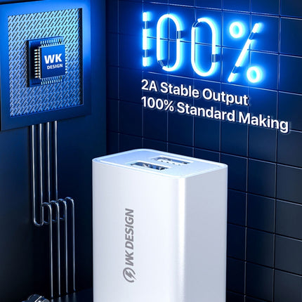 WK WP-U119 10W Dual USB Ports Travel Charger Power Adapter, US Plug, WP-U119 US Plug