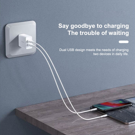 WK WP-U119 10W Dual USB Ports Travel Charger Power Adapter, US Plug, WP-U119 US Plug