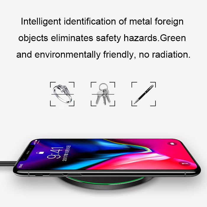 GY-68 Ultra-Thin Aluminum Alloy Wireless Fast Charging Qi Charger Pad