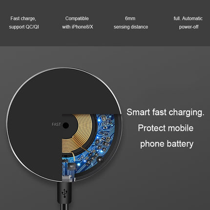 GY-68 Ultra-Thin Aluminum Alloy Wireless Fast Charging Qi Charger Pad