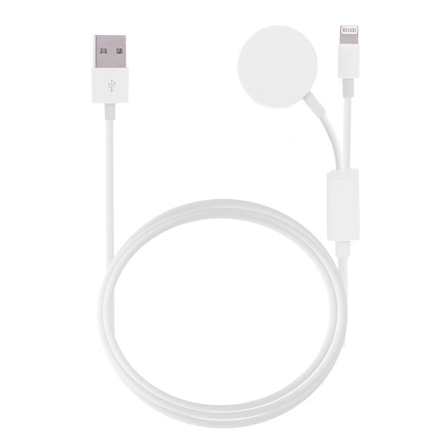Cable de carga magnético multifunción de 8 pines para iPhone/Apple Watch, longitud: 1 m
