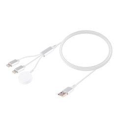 Multi-function 3 In 1 8 Pin Magnetic Charging Cable for iPhone / Apple Watch, Length : 1m