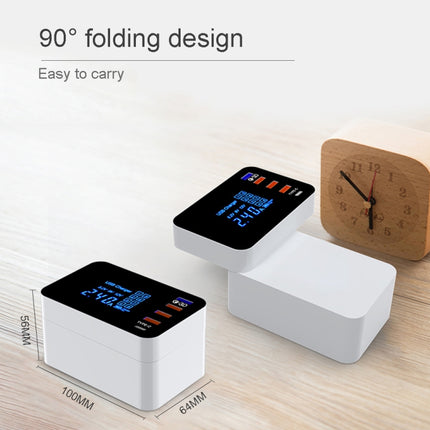 CDA33Q 40W QC 3.0 USB + 3 USB Ports + USB-C / Type-C Ports Multi-function Charger with LED Display, UK Plug
