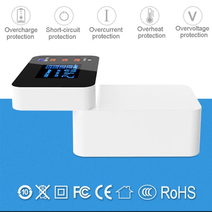 CDA33Q 40W QC 3.0 USB + 3 USB Ports + USB-C / Type-C Ports Multi-function Charger with LED Display, UK Plug