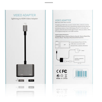 Cable adaptador de video para proyector HDTV de 8 pines a HDMI 7565S para iPad, 7565S