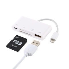 NK-108L 8 Pin to USB + TF Card + SD Card Camera Reader Adapter, Compatible with IOS 9.1 and Above Systems, NK-108L