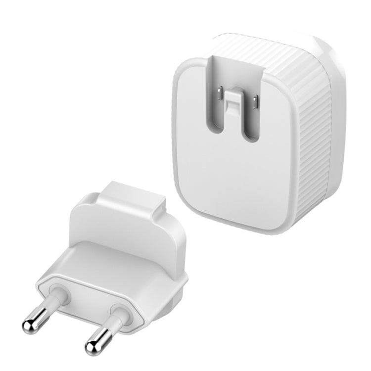 LDNIO A201 2.4A - Cargador adaptador de teléfono móvil con carga directa para viajes con cabezal de carga dual USB y cable de datos micro USB, micro USB