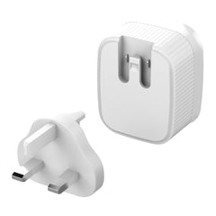 LDNIO A201 2.4A - Cargador adaptador de teléfono móvil con carga directa para viajes con cabezal de carga dual USB y cable de datos micro USB, micro USB