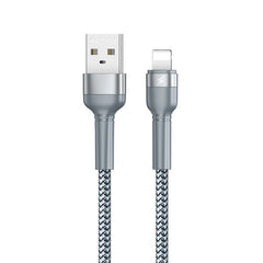 REMAX RC-124i 1m 2.4A USB to 8 Pin Aluminum Alloy Braid Fast Charging Data Cable for iPhone, iPad, 8 Pin