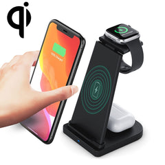HQ-UD21 - Soporte de carga multifunción 3 en 1 para teléfono móvil, plegable, inalámbrico, para iPhone, Apple Watch y Airpods, HQ-UD21