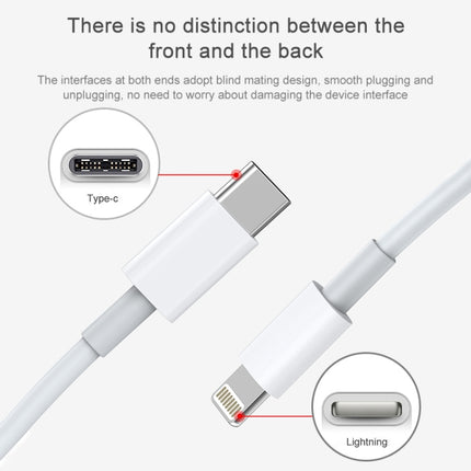 AWEI CL-68 3A Type-C / USB-C to 8 Pin PD Fast Charging Data Cable, Length: 1m