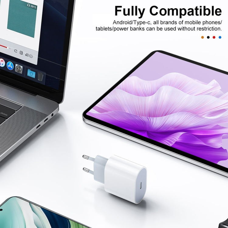PD 20W Single USB-C / Type-C Interface Travel Charger, US Plug