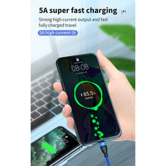 40W 5A USB to Micro USB + USB-C / Type-C + 8 Pin Fast Charging Data Cable, Cable Length: 1.2m, 1.2m