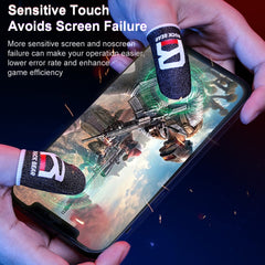 ROCK i27 Super Conductive Silver Fiber Anti-sweat Sensitive Touch Gaming Finger Cover for Thumb / Index Finger