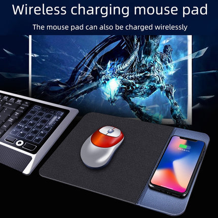 OJD-36 QI Standard 10W Lighting Wireless Charger Rubber Mouse Pad, Size: 26.2 x 19.8 x 0.65cm